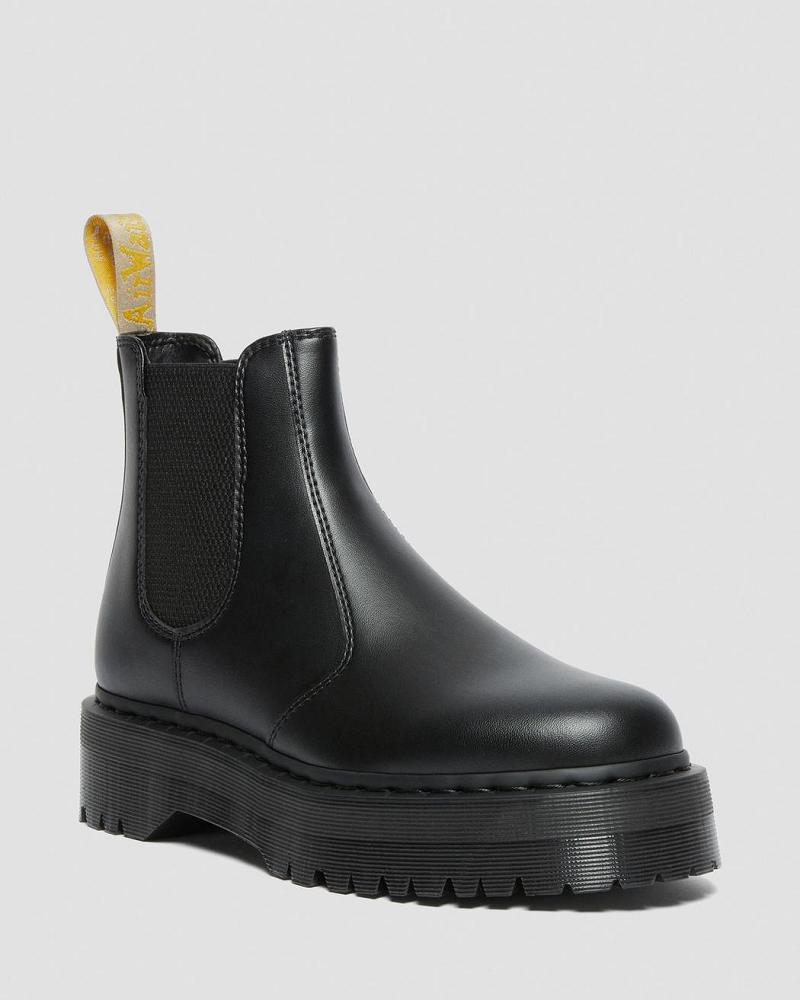 Dr Martens Vegan 2976 Felix Platform Enkellaars Heren Zwart | NL 346TCE